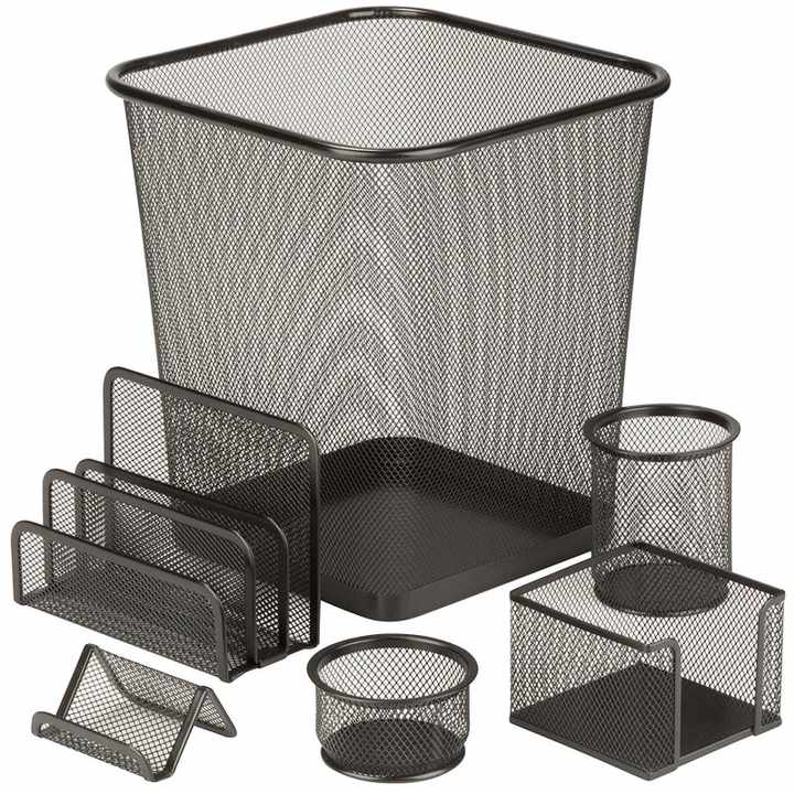 Business Office School Supplies Metal-Mesh Desk Set 