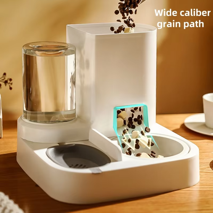 Smart Pet Feeder 2 in 1, Hard Plastic 2 in 1 Dog and Cat 