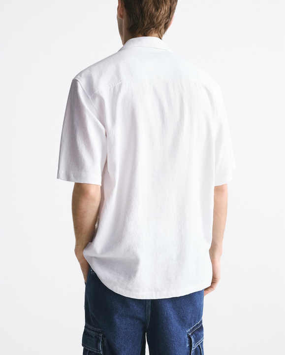 قمصان رجالي  أبيض قصير