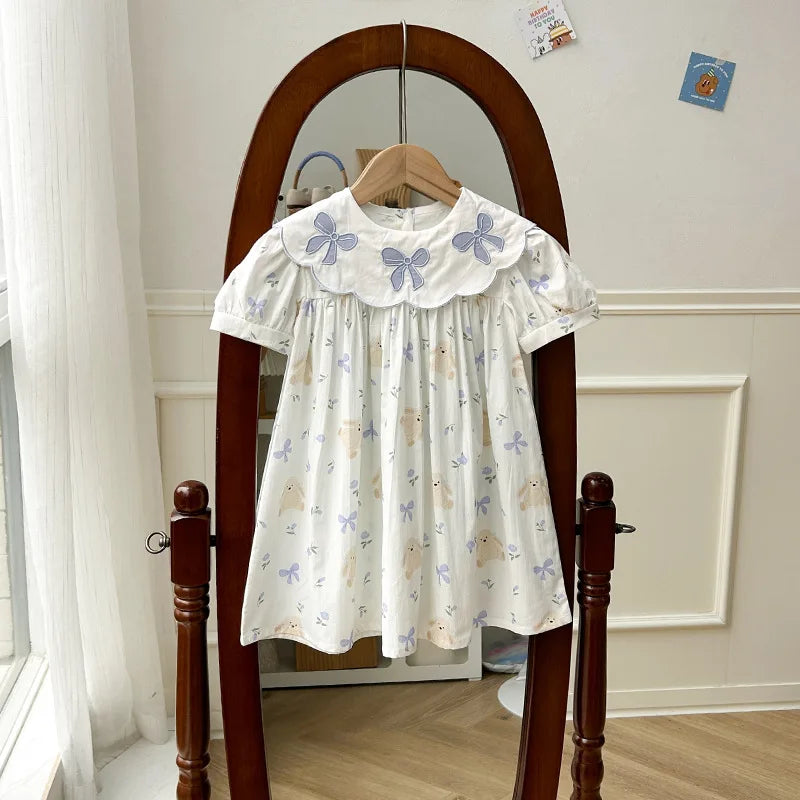 New Short Sleeve Girl Baby Dress 
