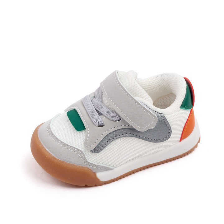 Spring and Autumn Baby Shoes, White Breathable Mesh 