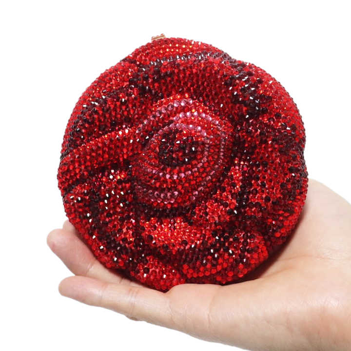 حقيبة يد نسائية فاخرة من حجر الكريستال الماسي