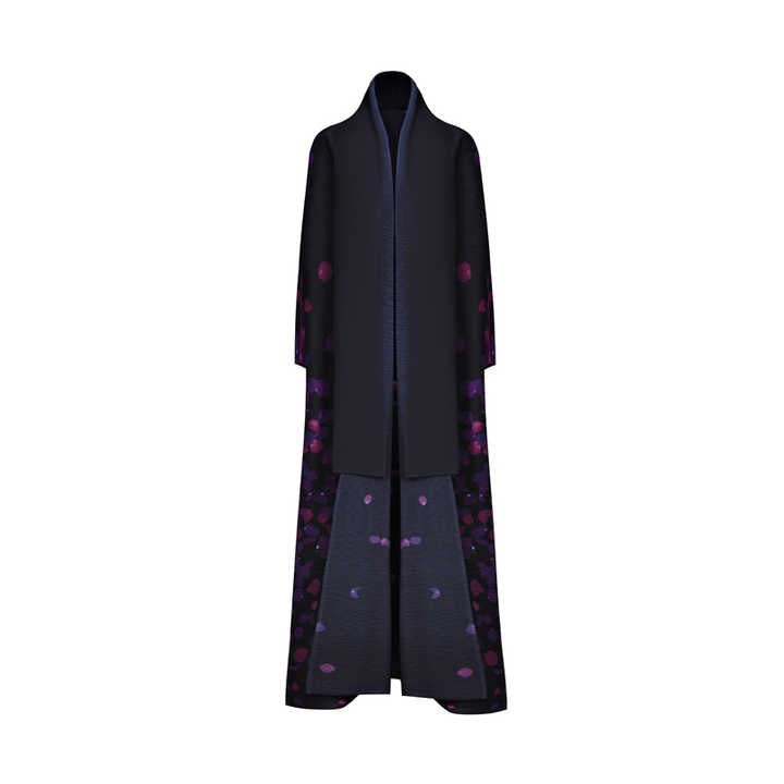 Black polyester abaya 
