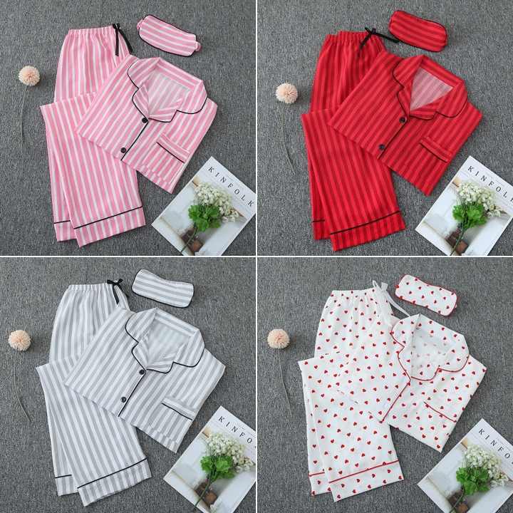 Women's long-sleeved pajamas 