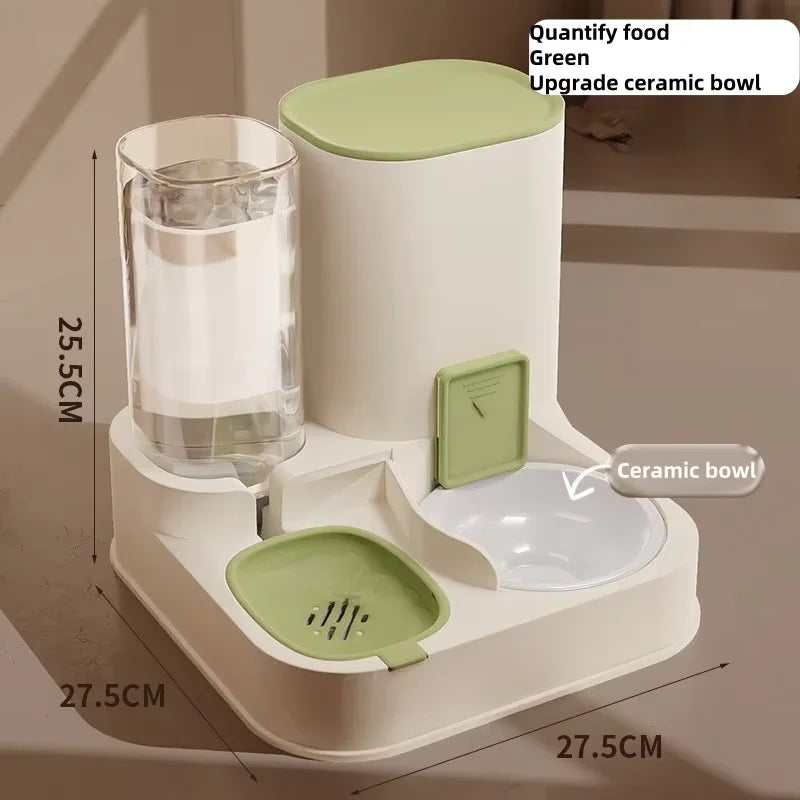 Multi-functional intelligent automatic feeding device in different colors. - Bowls and feeders 