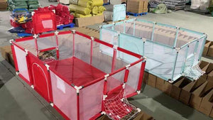 روضة أطفال كبيرة الحجم مع باب وسلة روضة أطفال مع ميزة مميزة Large playpen with door and basket Playpen with special feature