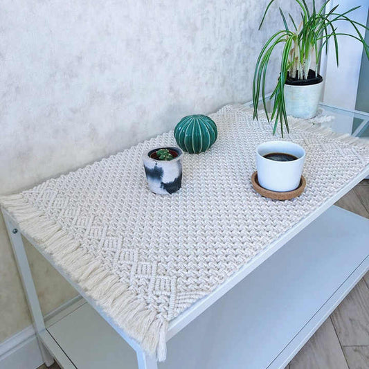 Kitchen Boho Decor Reversible Tablecloth 
