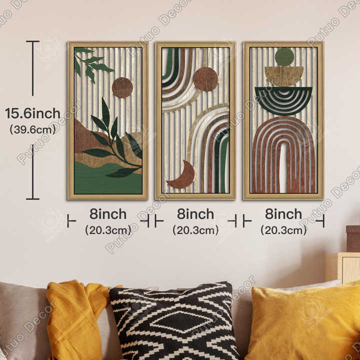 Wooden wall decor set 