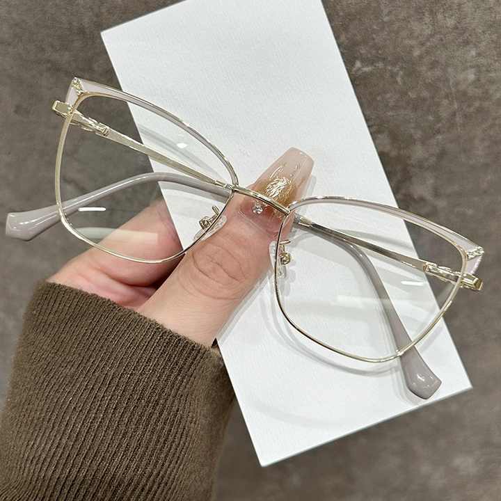 Fashion Women's Anti-Blue Light Glasses Frame Female Large Frame Square Optical Glasses 