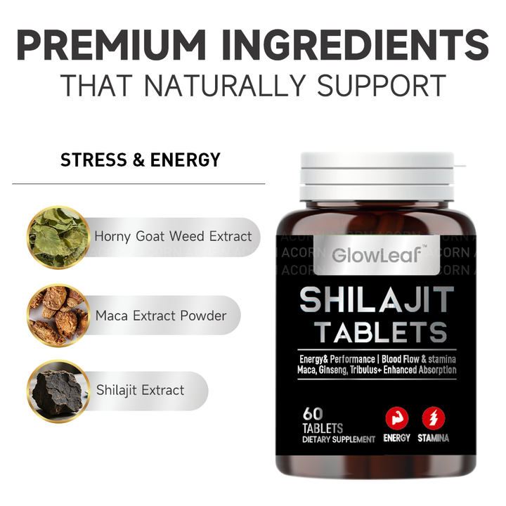Glowaf Shilajit Naturel دعم الصحة الإنجابية للذكور تعزيز الرغبة الجنسية للرجال مكملات أقراص Ultra ShilajitGlowaf Shilajit Naturel Male Reproductive Health Support Men's Libido Enhancer Supplements Ultra Shilajit Tablets
