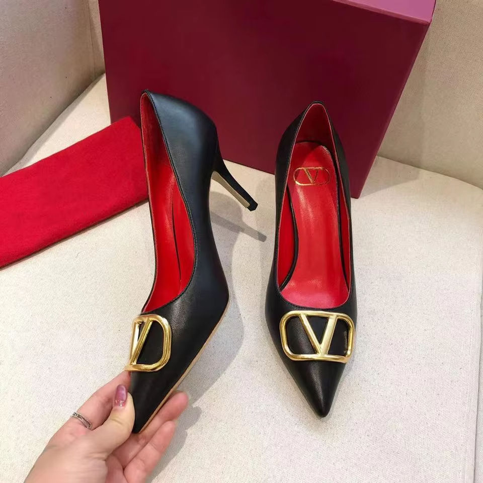 Sexy Women's Genuine Leather High Heel Shoes 