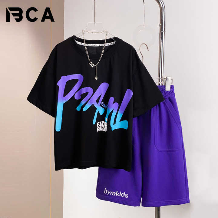 BCA Teen Boys Set Large Letter Two-Piece Sportswear Set 