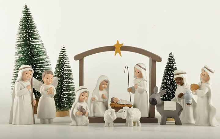 12 Pcs Nativity Set Small Figurines- قطعة من التماثيل الصغير