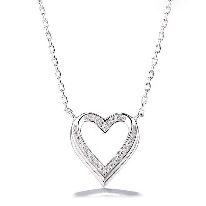 Hot Sale Pure 925 Sterling Silver Jewelry Zircon Stone Bow Pendant 