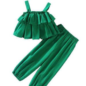 New Arrival 2 Piece Set Girls Tank Top Little Girls Clothing 