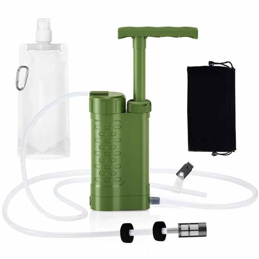 جهاز تنقية مياه التخييم، فلتر مياه للبقاء على قيد  .   Camping Water Purifier, Emergency Survival Water