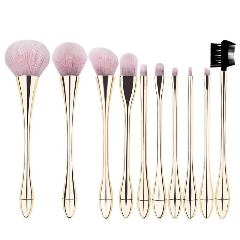 Colorful makeup brushes