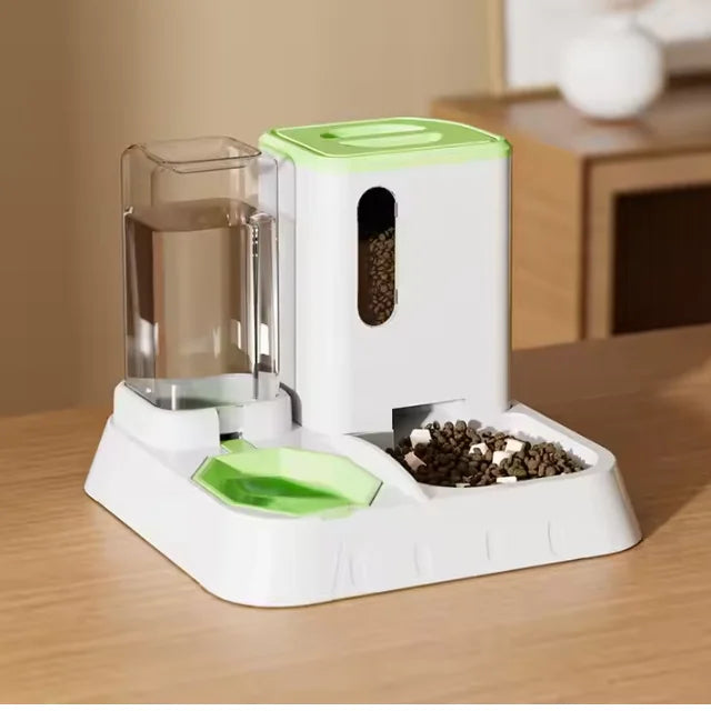 Automatic Cat Feeder and Drinker Large Capacity 2 in 1 Water Drinker Accessories Small Household Supplies - Bowls &amp; Feeders 