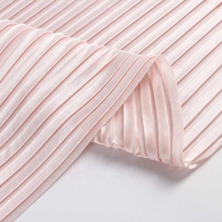Shiny pink Blue Crumple Fabrics Skirt Girl 