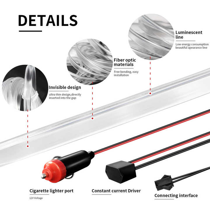 LED للسيارات لخلق جو محيطي زخرفي خط . Wholesale Car LED Light Decorative