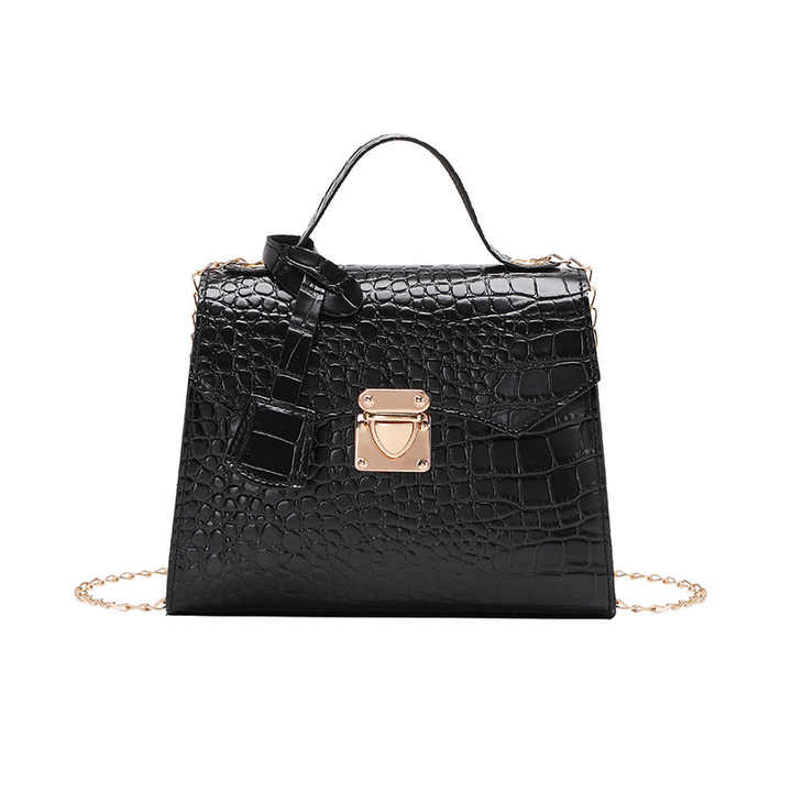 New faux crocodile leather handbag