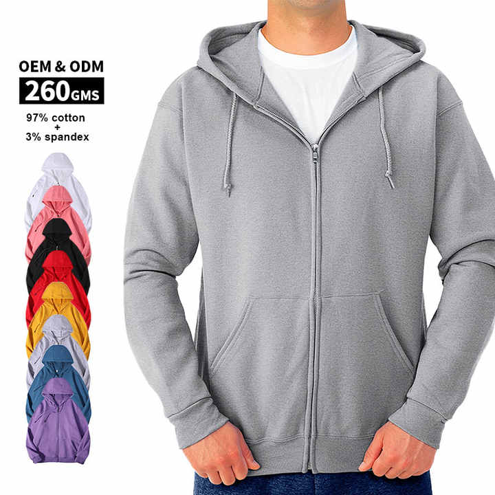Soft Cotton Comfortable Knitted Pile Fabric Zipper. 