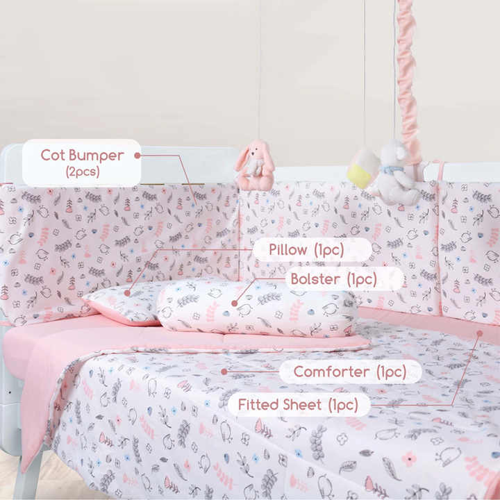 ersey Cotton Soft Newborn Baby- Newborn Baby Bedding Set 