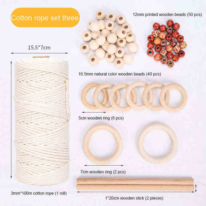 حبل ماكراميه طبيعي ,Natural macrame rope
