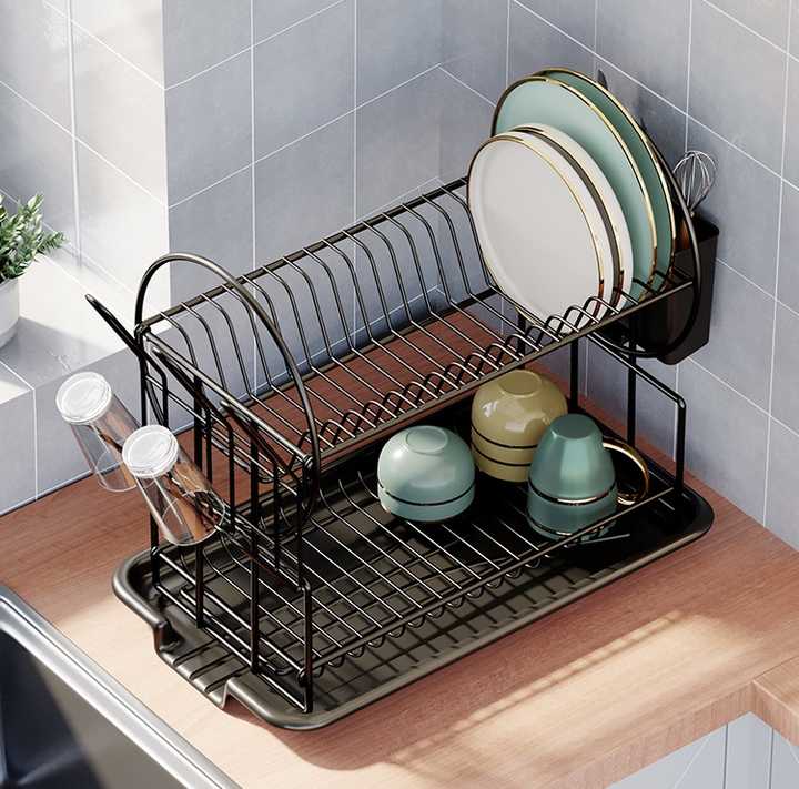 High Quality 2-Tier Kitchen Storage Dish Rack Multifunctional Storage Rack Dish Rack 