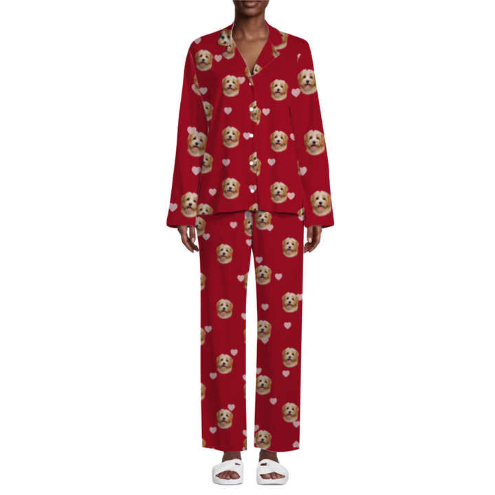 بيجامة للرجال من البوليستر بفتحة رقبة على شكل حرف