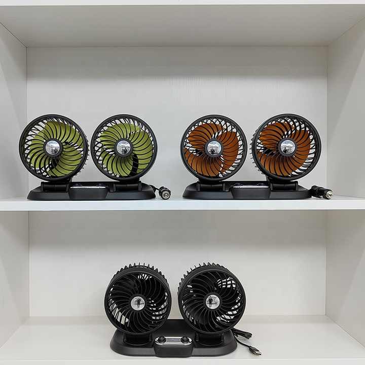 Factory Wholesale 12V 24V Electric Fan Double Head. 