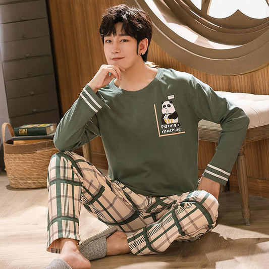 Men's cotton pajamas for the season 