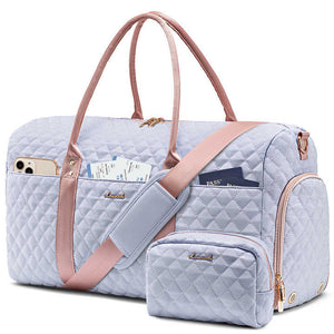 حقائب سفر مكونة من قطعتين بشعار مخصص مع حجرة للأحذية وحقيبة سفر