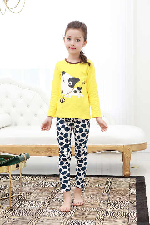 بيجامات أطفال من القطن كم طويل