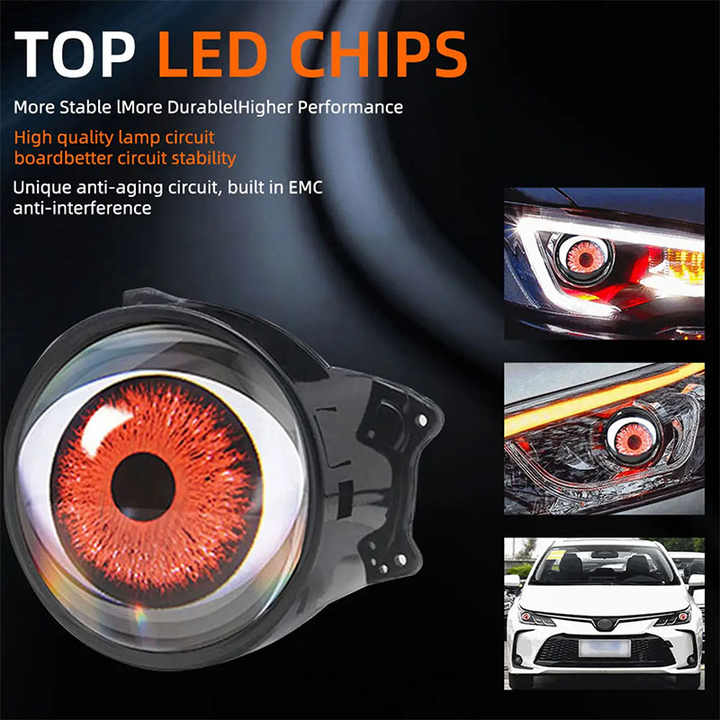 12V 8 Patterns Car Devil Eye Headlights Devil Eyes Other Car Lighting System 
