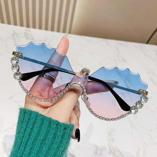 نظارات شمسية نسائية   Gold Women's Sunglasses
