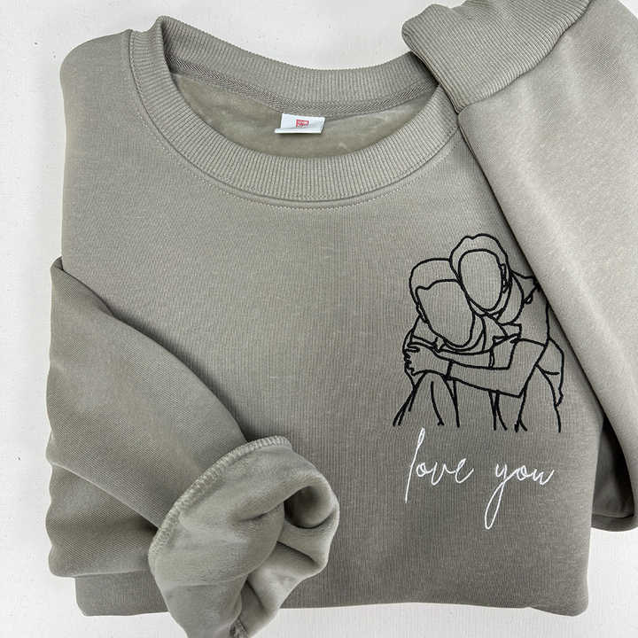 Custom Embroidered Roman Numeral Hoodie with Drop Shipping as a Gift for Couples 