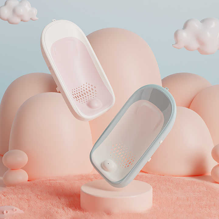 2022 GICA New Baby Bath Tub Set Soft PP and TPE Baby Bath Tub Plastic Seat Infant Bath Support 