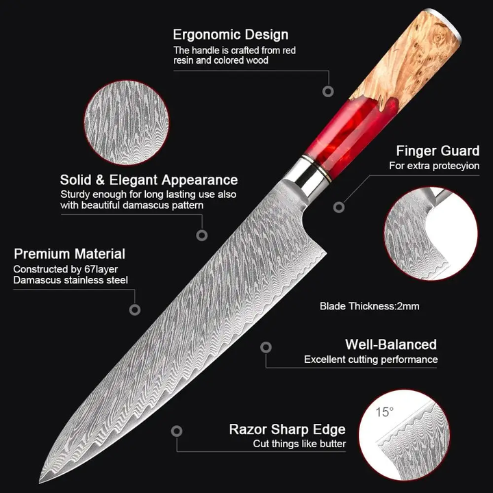 Luxury Damascus Knives 