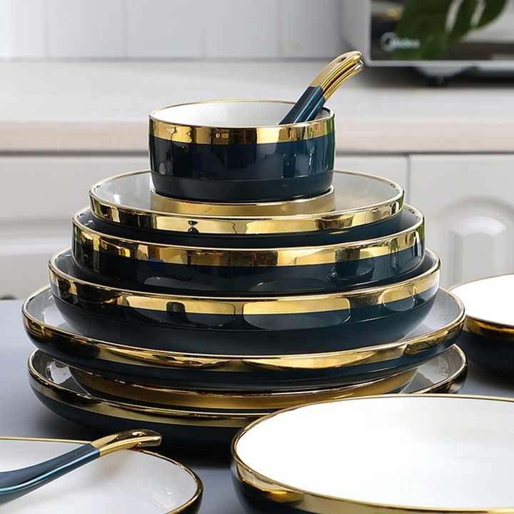 European dinner set wholesale ceramic plates dinnerware 
