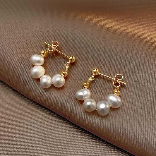 Freshwater Pearl Earrings - Korean Earrings 