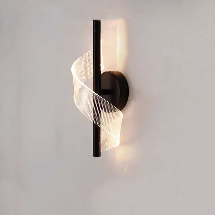 Simple modern wall lamp next to 