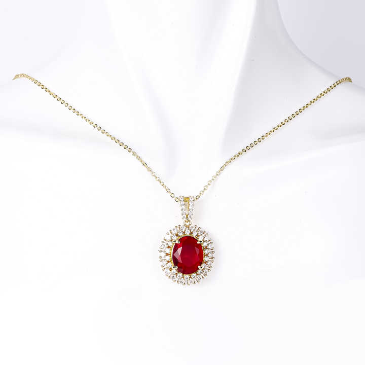 Emerald and ruby ​​necklace 