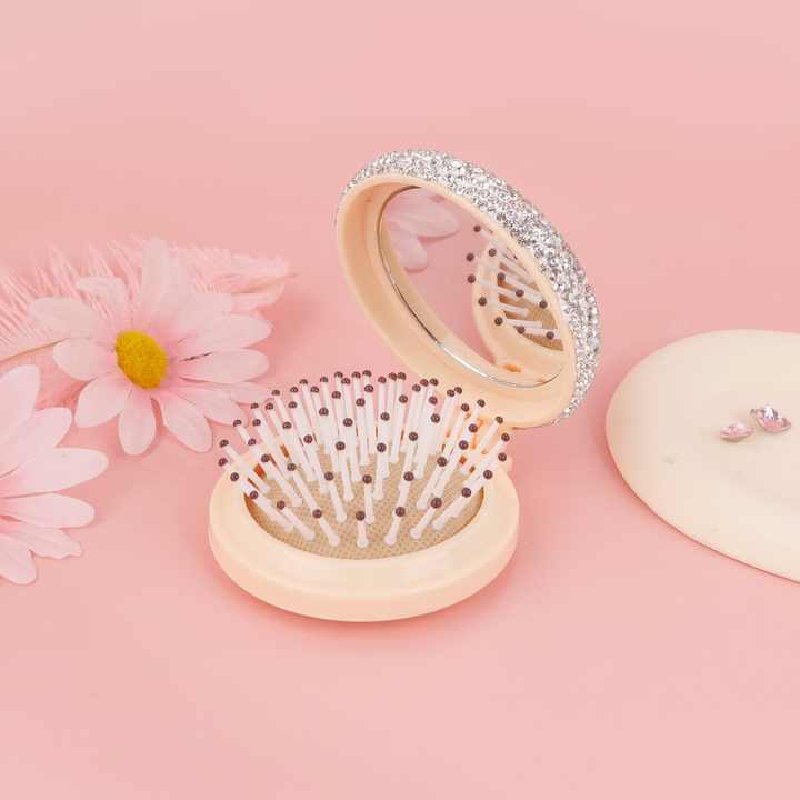 Diamond Sparkling Folding Travel Hair Brush 