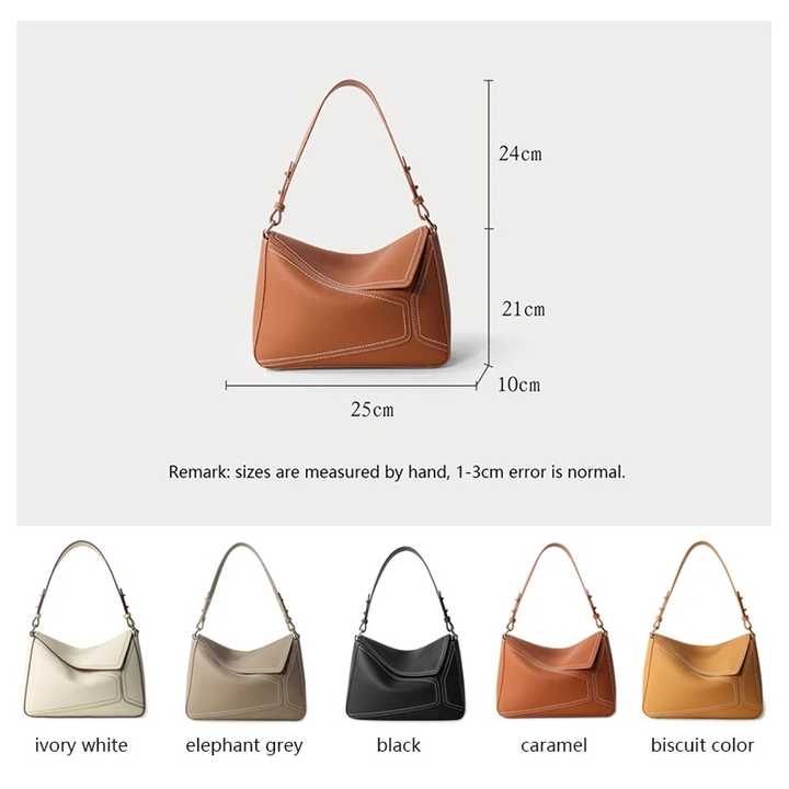 Luxury women's handbag made of genuine leather 