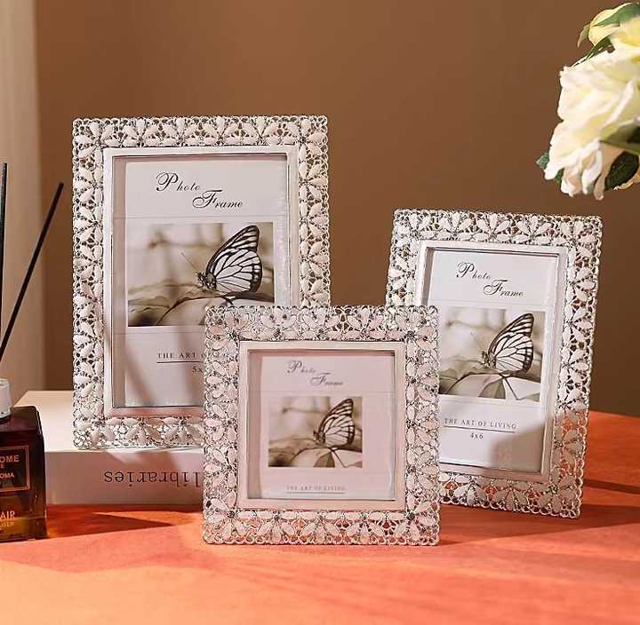 الأوروبي الزفاف إطار صور مجموعة الجدول 6/ 7/10 بوصة ضوء الفاخرة إطار صور معدني إطار صور المعيشة غرفة نوم ديكور المنزل الحلي