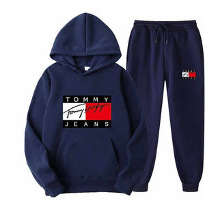Men's Winter Sports Sweatshirt Set with Hoodie. 