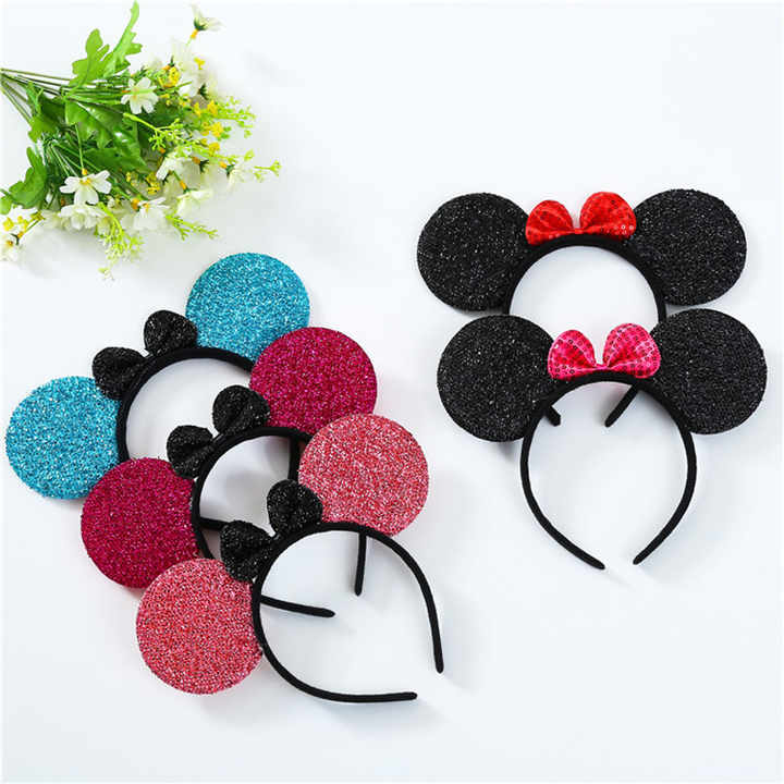 Black ear bow hair accessories for parties 