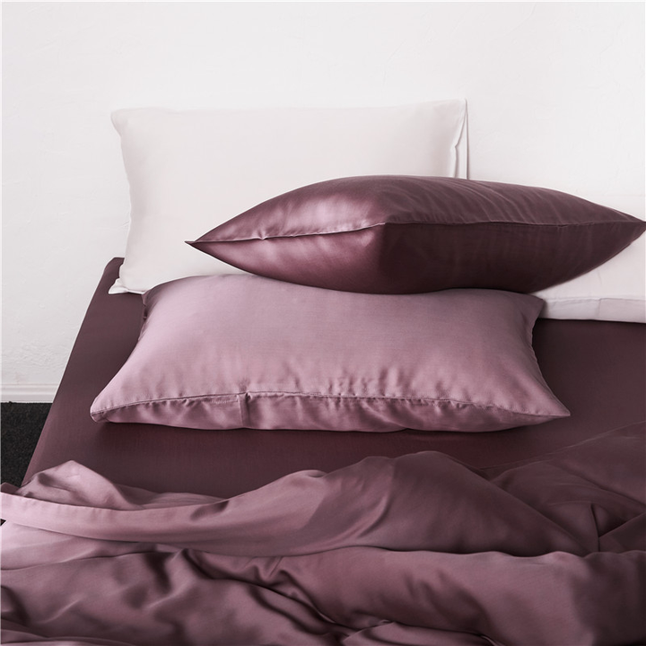 Fitted Sheets with 4 Pillowcases Bamboo Sheet Set, 6 Pieces, Queen Size 