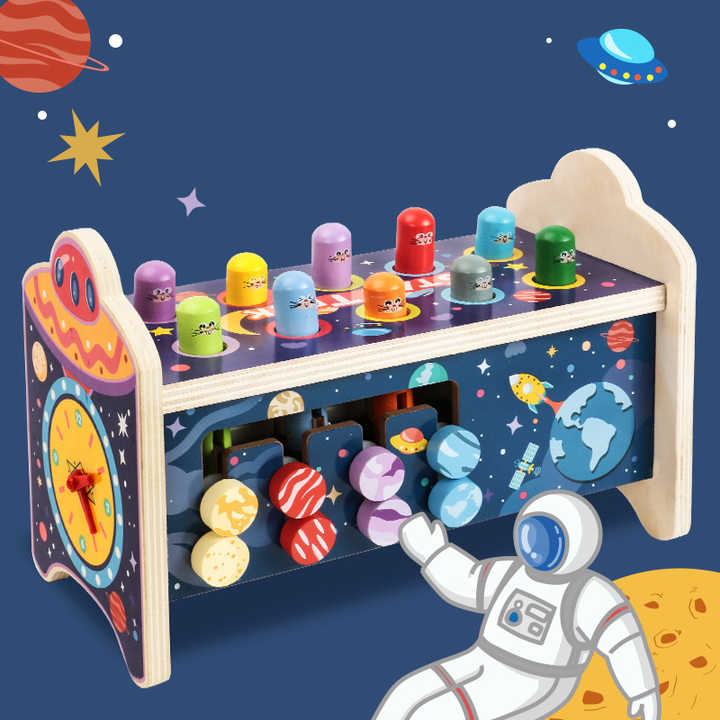 Educational Toy for Kids, Wooden Hammer for Kids with Cute Animal Hammer for Kids 